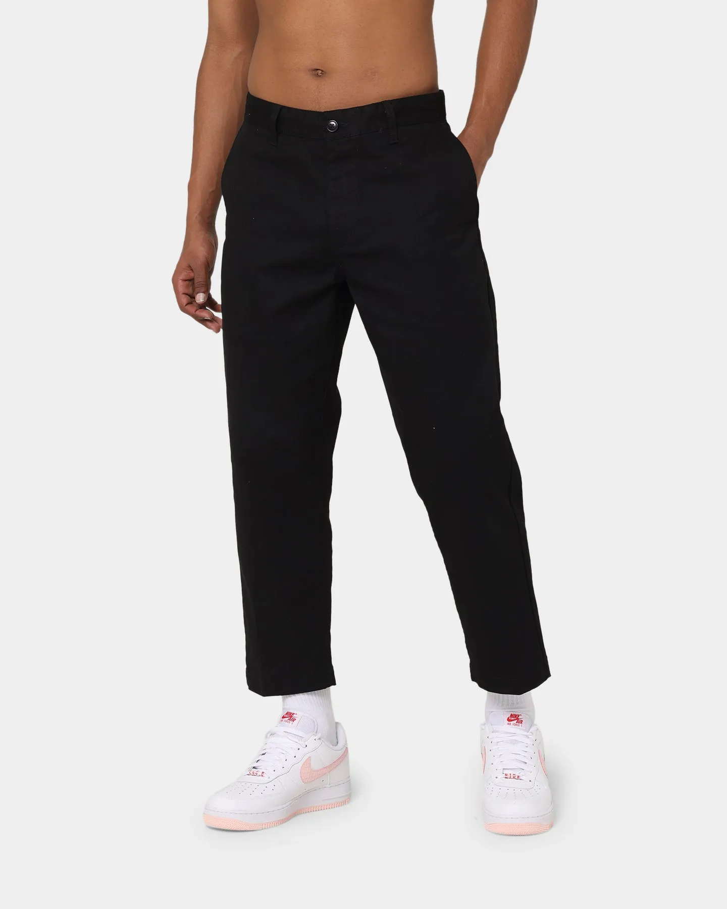 Obey Straggler Flooded Pants Black