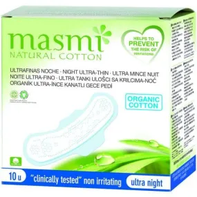 ORGANIC PADS ultra night 100% organic cotton MASMI