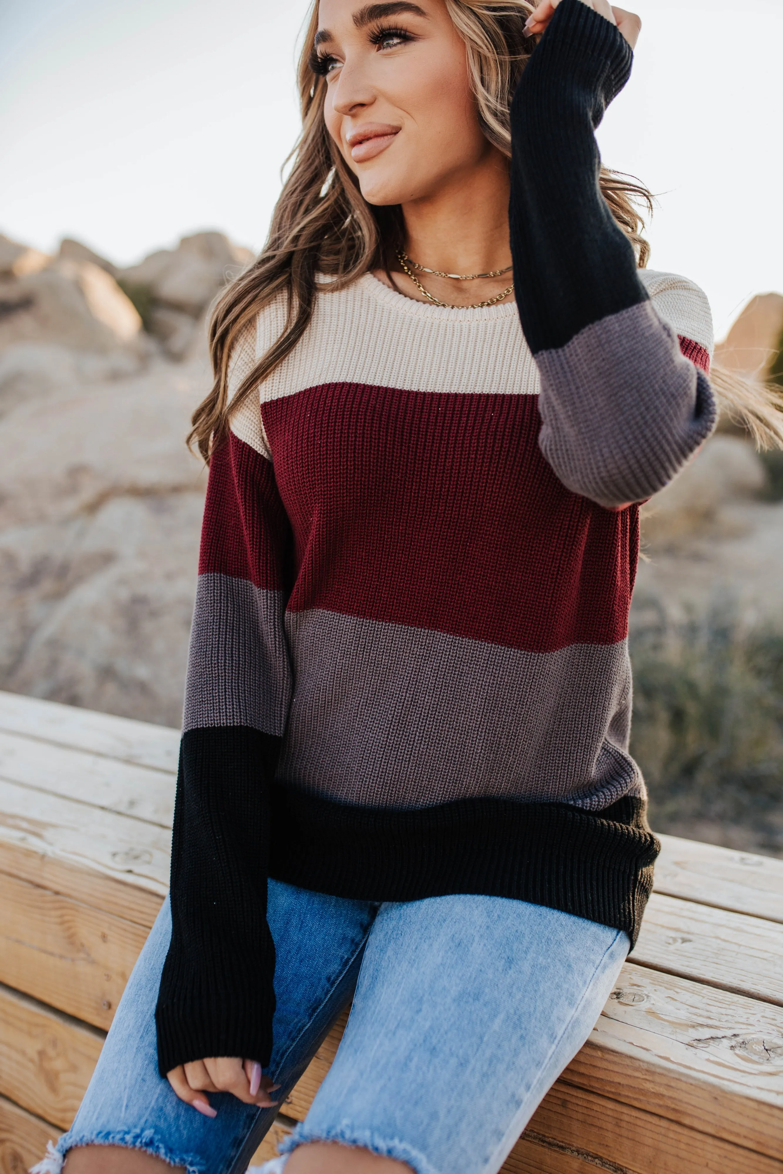 Paige Sweater - Wine