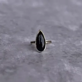 Pear Fantasy - Black Onyx Ring