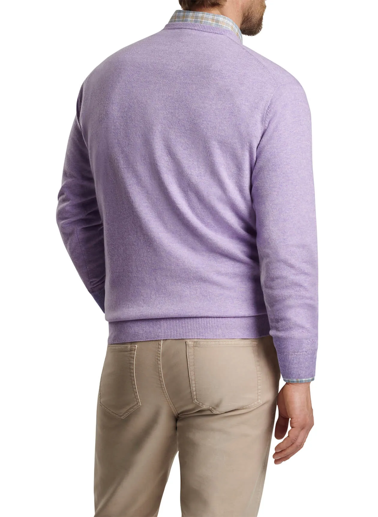 Peter Millar Crown Heritage Cashmere Custom V-Neck Sweaters, Lavender