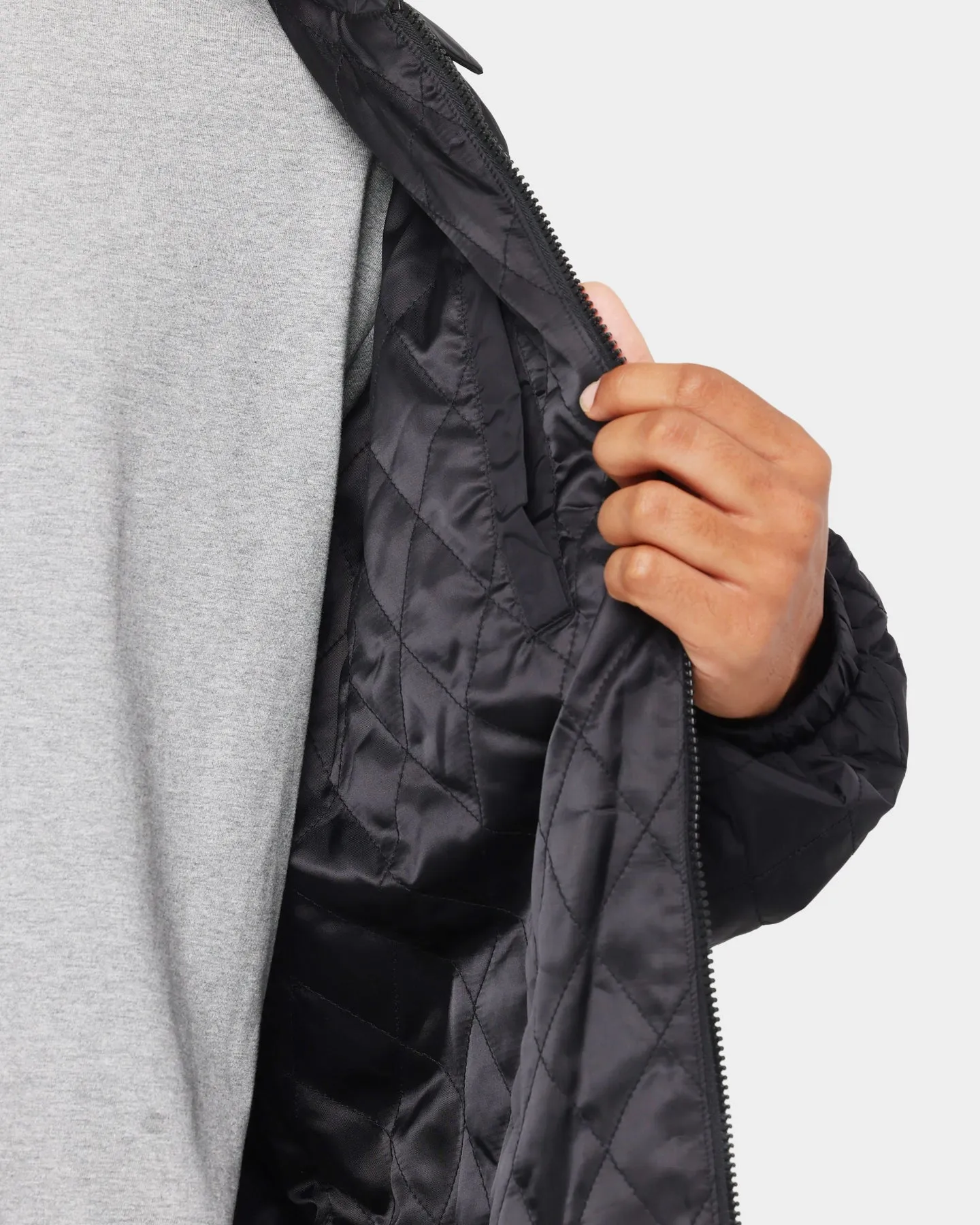 PYRA Quilted Coach Jacket Black