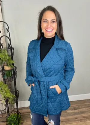 Quilted Jacket in Teal by Kori America