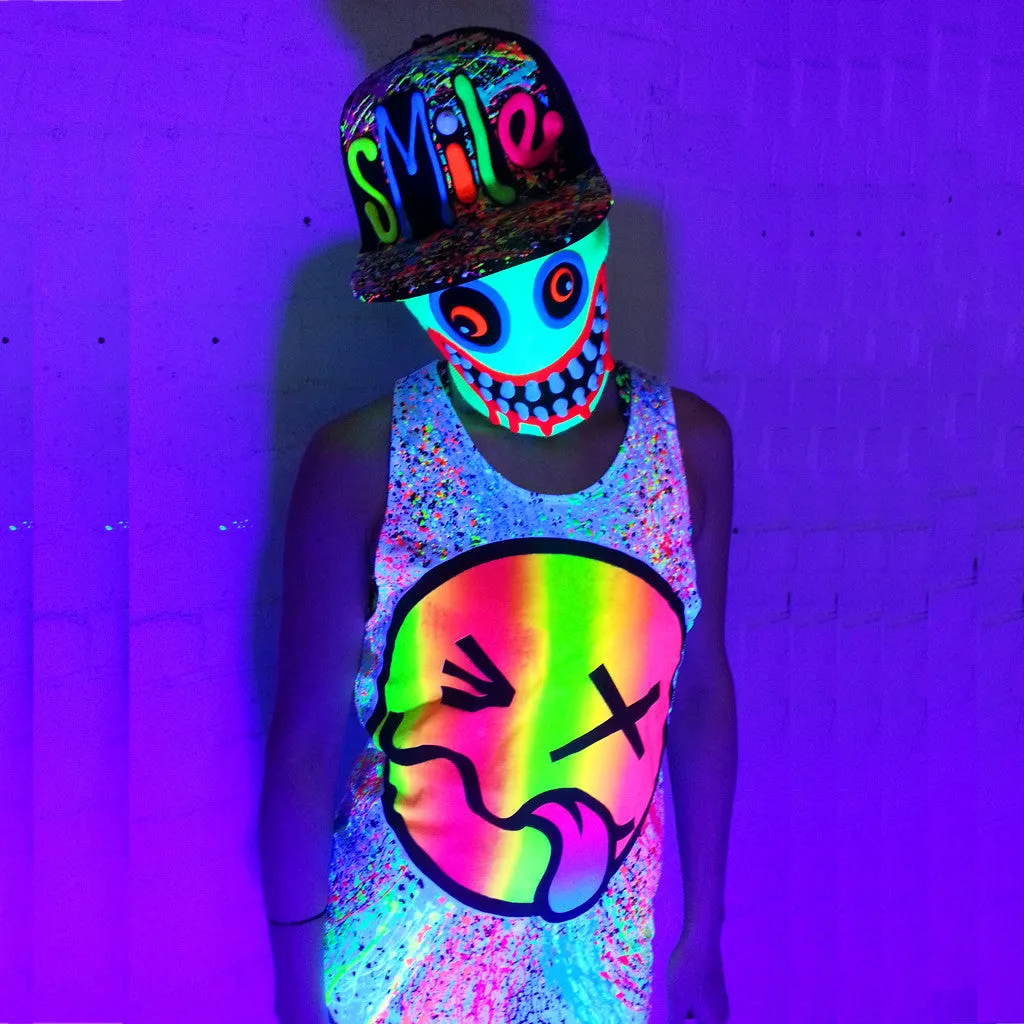 RAINBOW TONGUE BEATER VEST WHITE