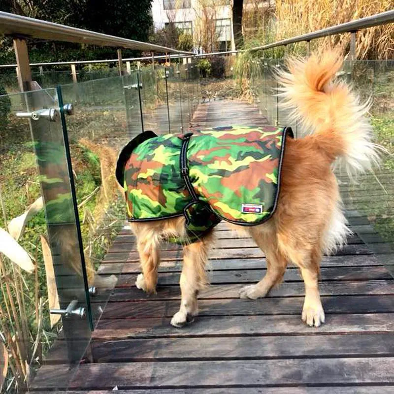 Safety Waterproof Vest With Belt Raincoat For Dogs