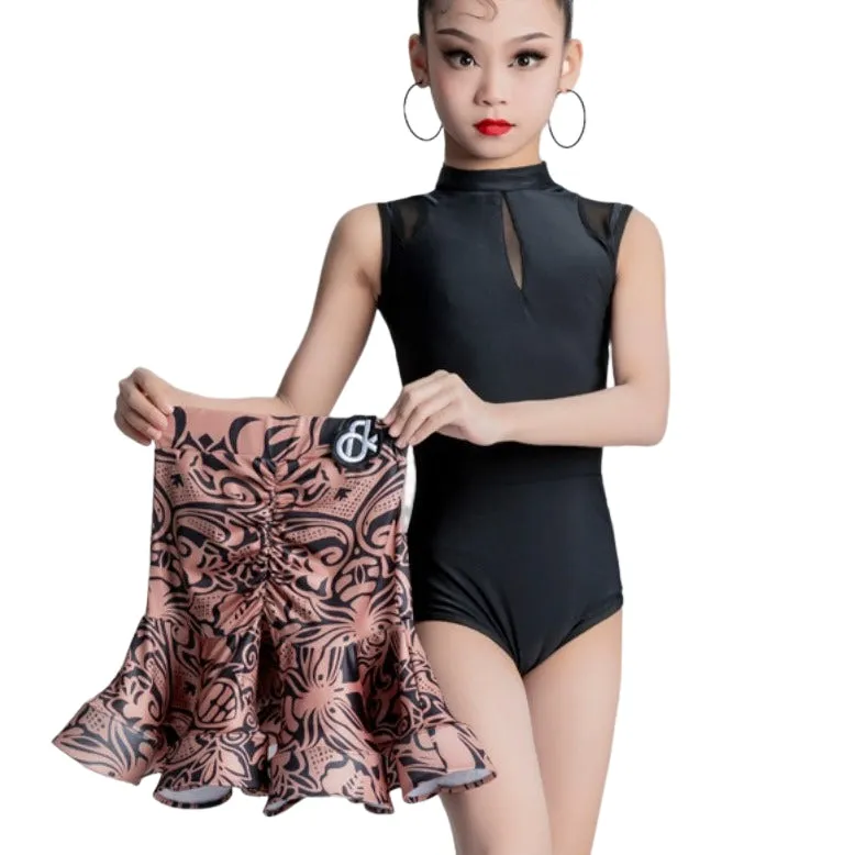 Senorita Latin Dance Leotard with Skirt