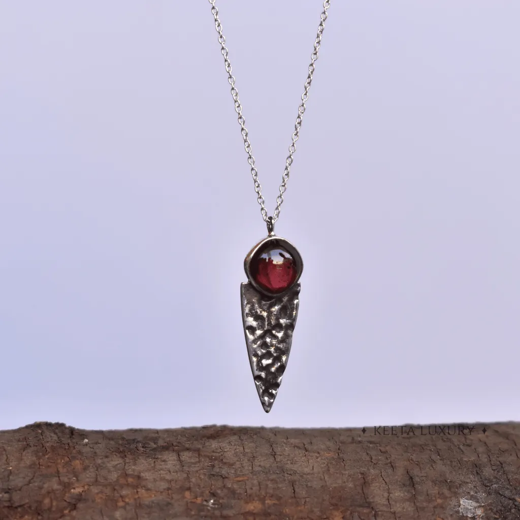 Shield - Garnet Necklace