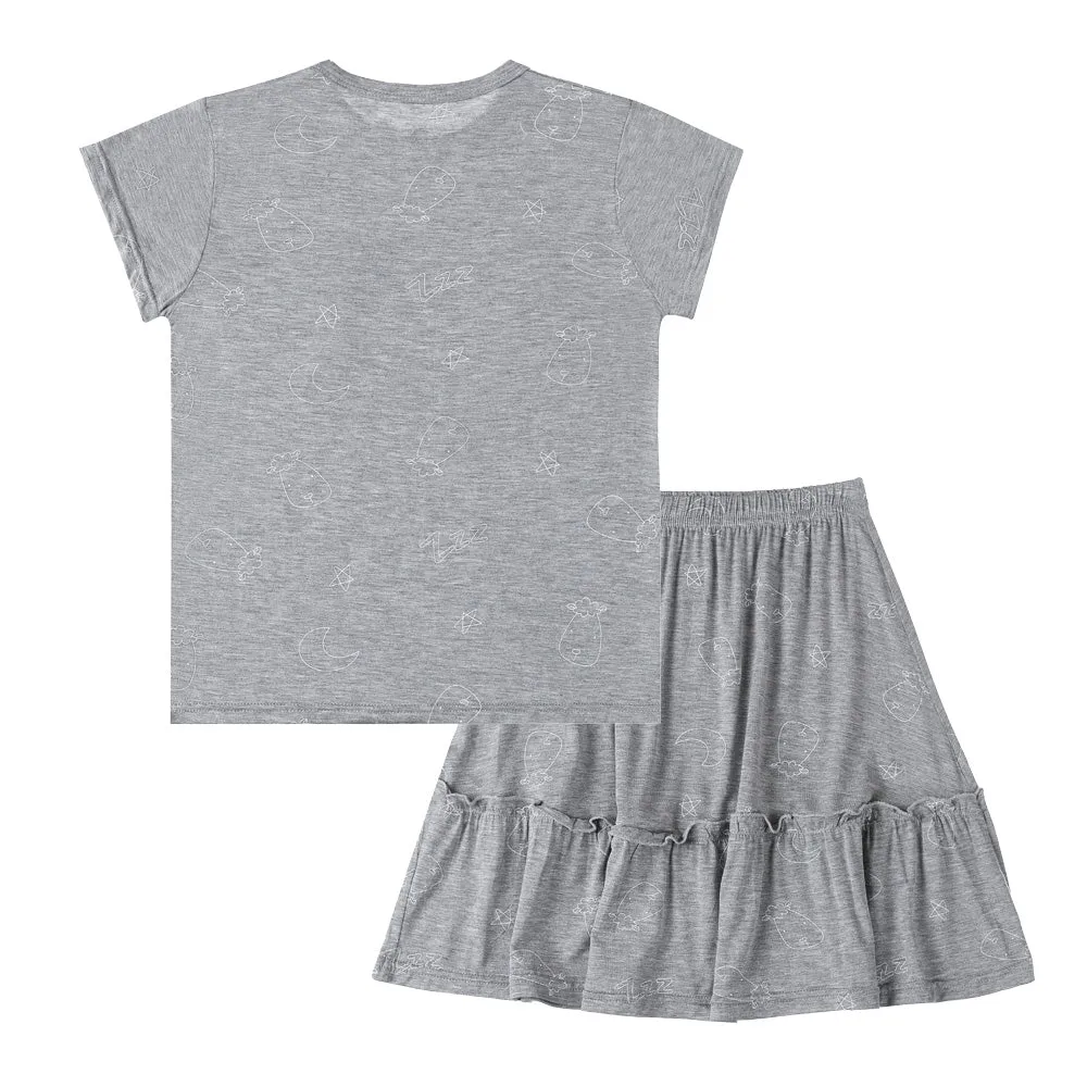 Short Sleeve Shirt Sweet Dreams Baa Baa Grey   Skirt Sweet Dreams Baa Baa Grey