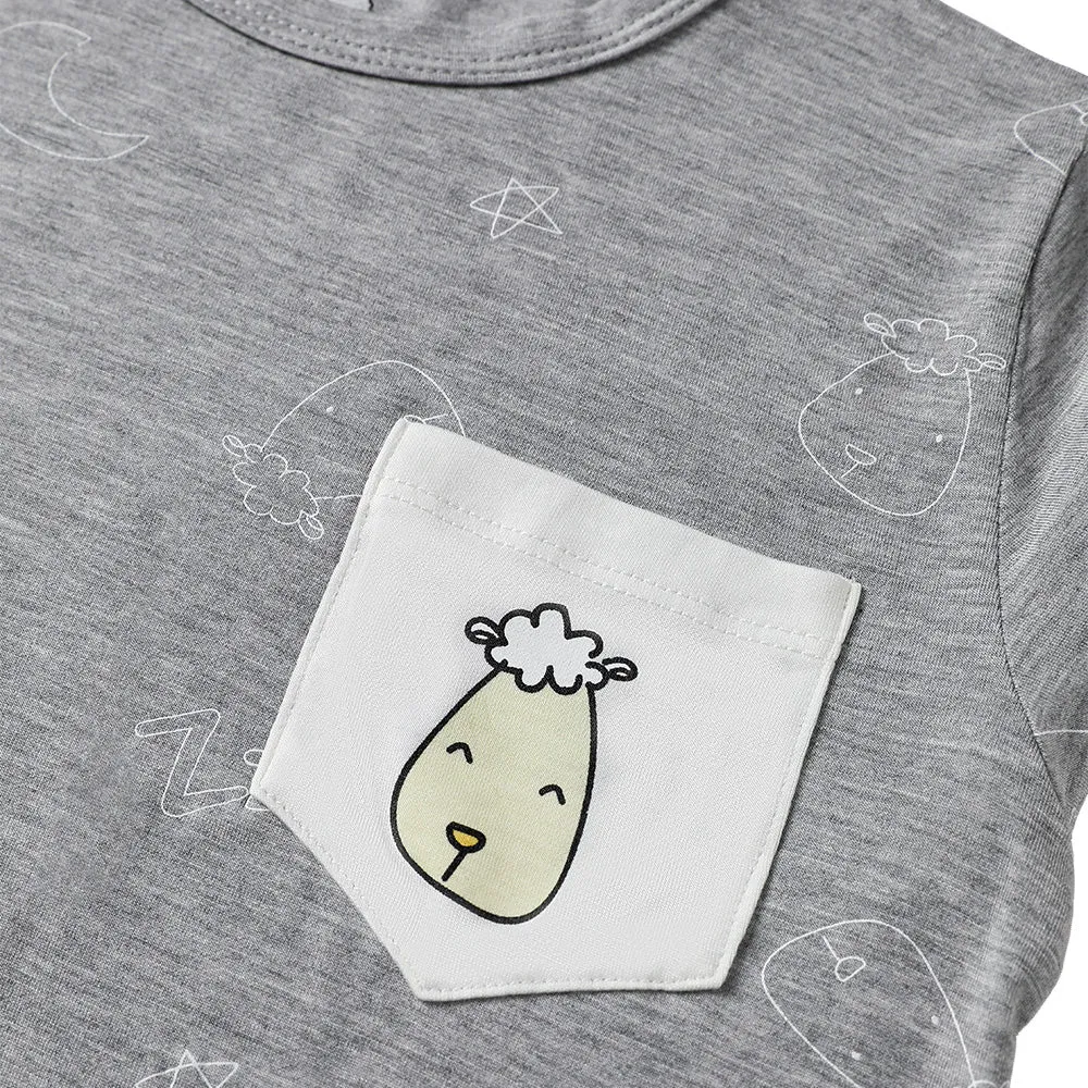 Short Sleeve Shirt Sweet Dreams Baa Baa Grey   Skirt Sweet Dreams Baa Baa Grey