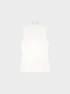 SLEEVELESS MOCK TURTLENECK-CREAM