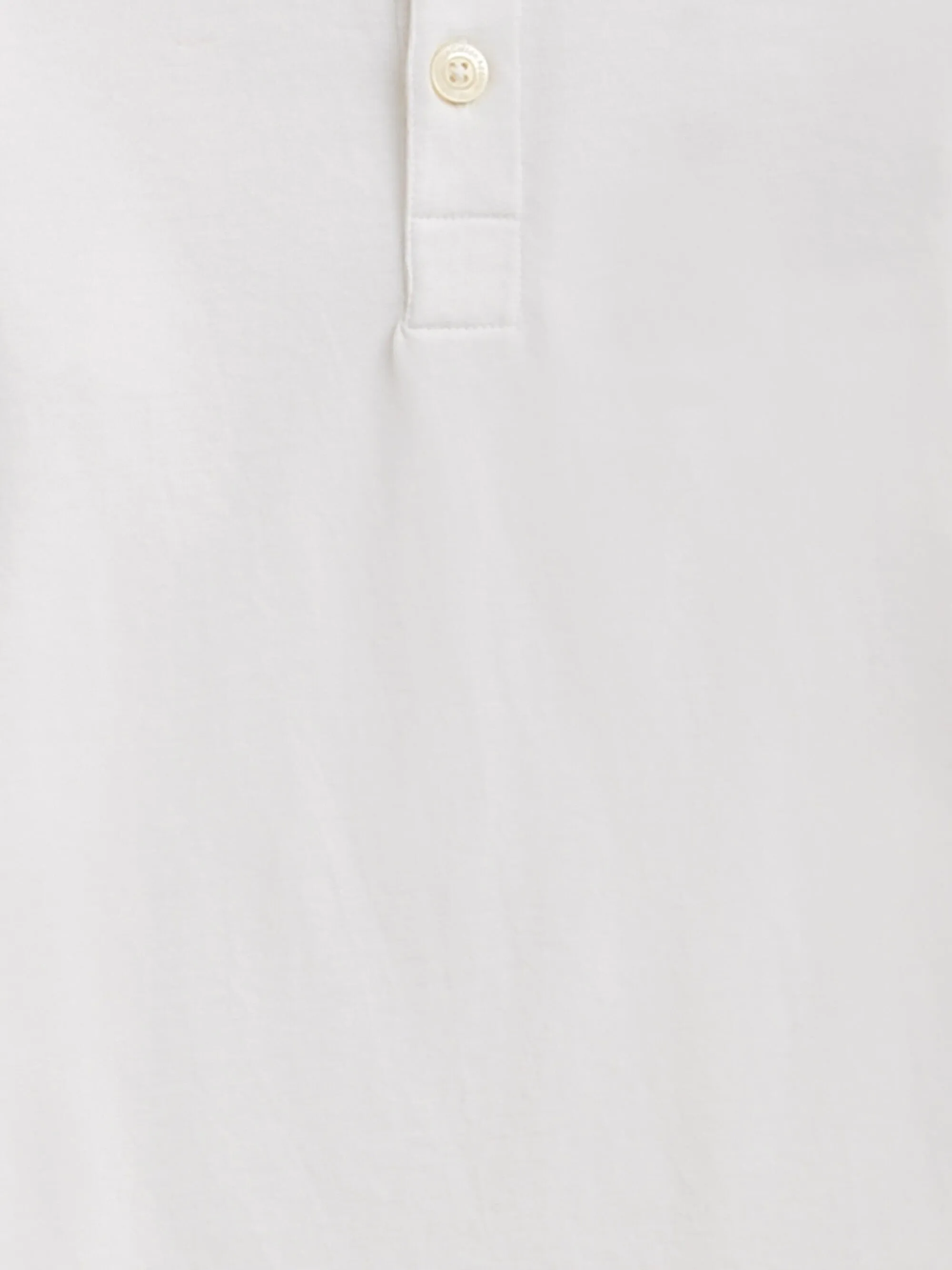 Slim long sleeve henley - GOTS/Vegan - Bright White