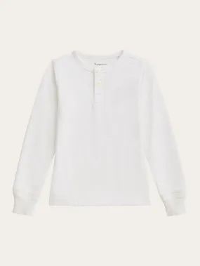 Slim long sleeve henley - GOTS/Vegan - Bright White