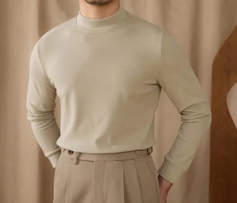 Soft half turtleneck sweater