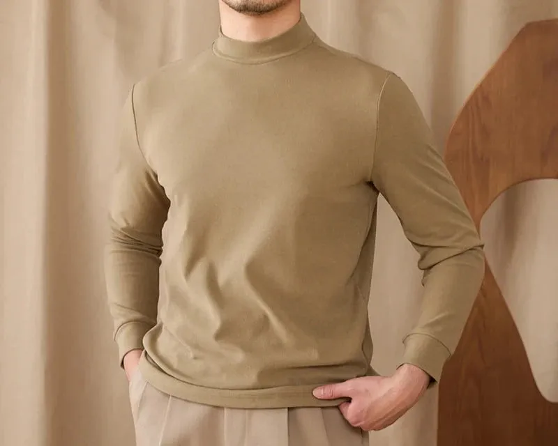 Soft half turtleneck sweater