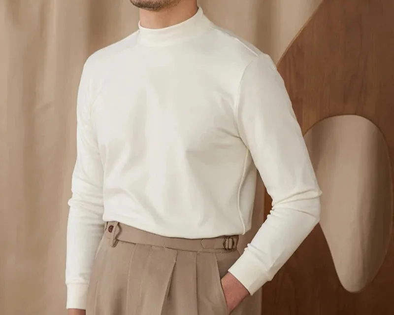 Soft half turtleneck sweater