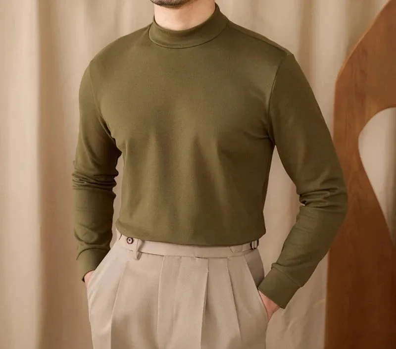 Soft half turtleneck sweater