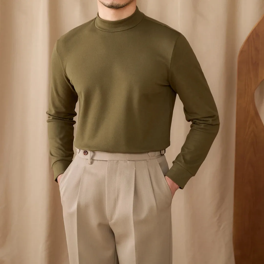 Soft half turtleneck sweater