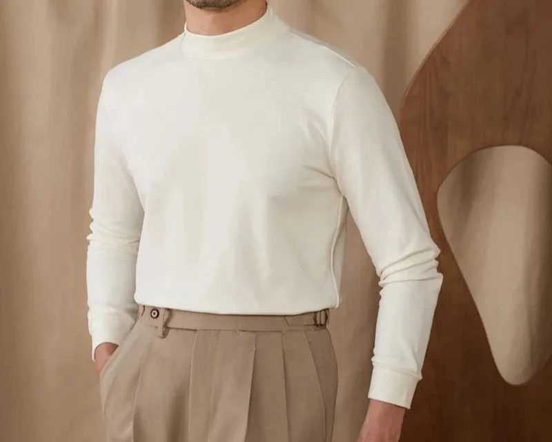 Soft half turtleneck sweater