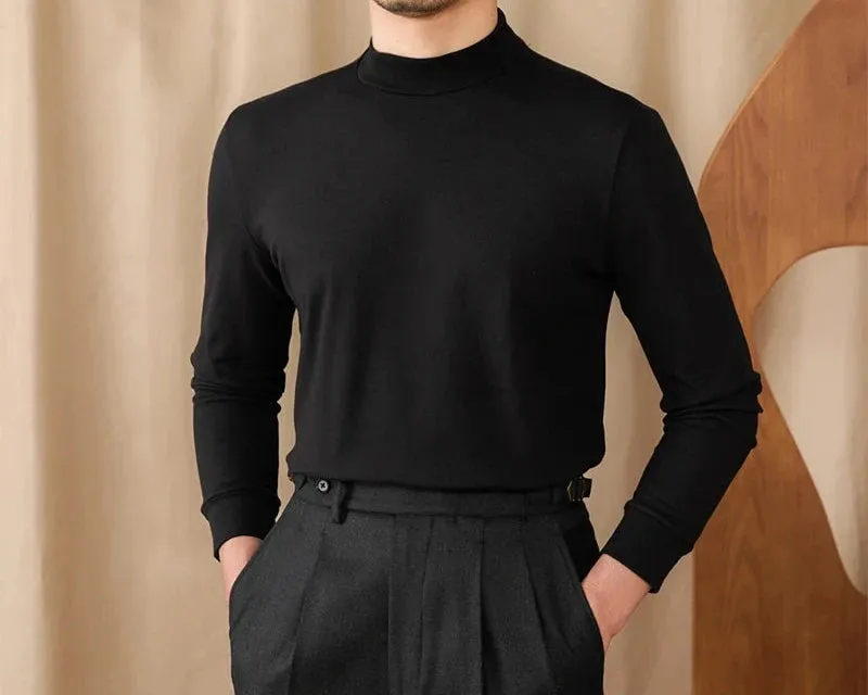 Soft half turtleneck sweater