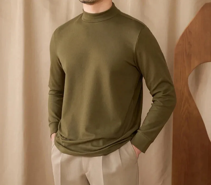 Soft half turtleneck sweater