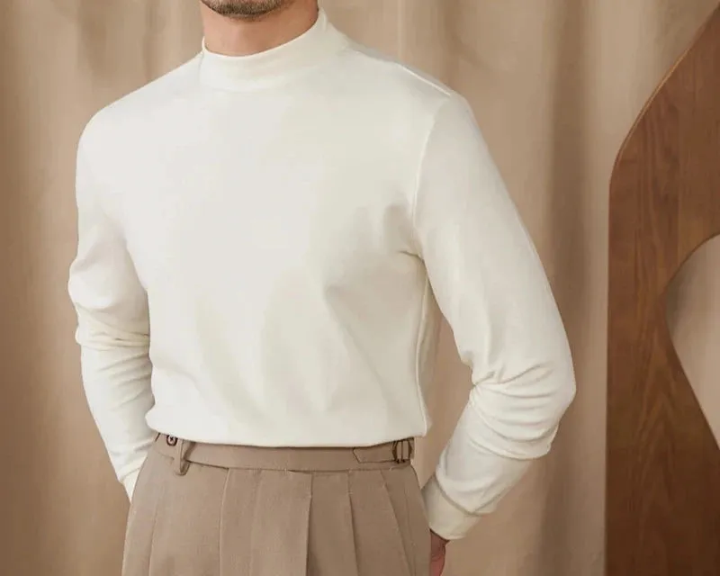 Soft half turtleneck sweater