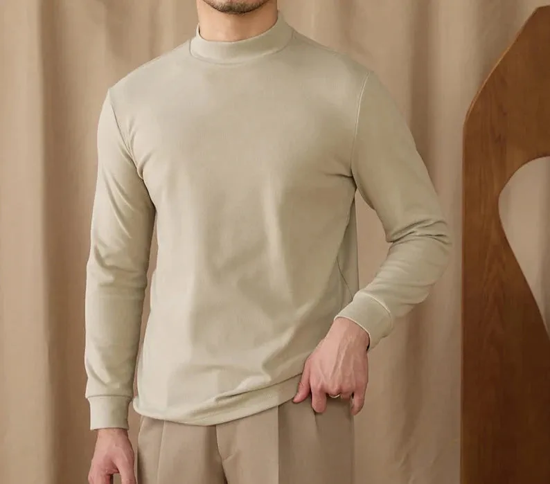 Soft half turtleneck sweater