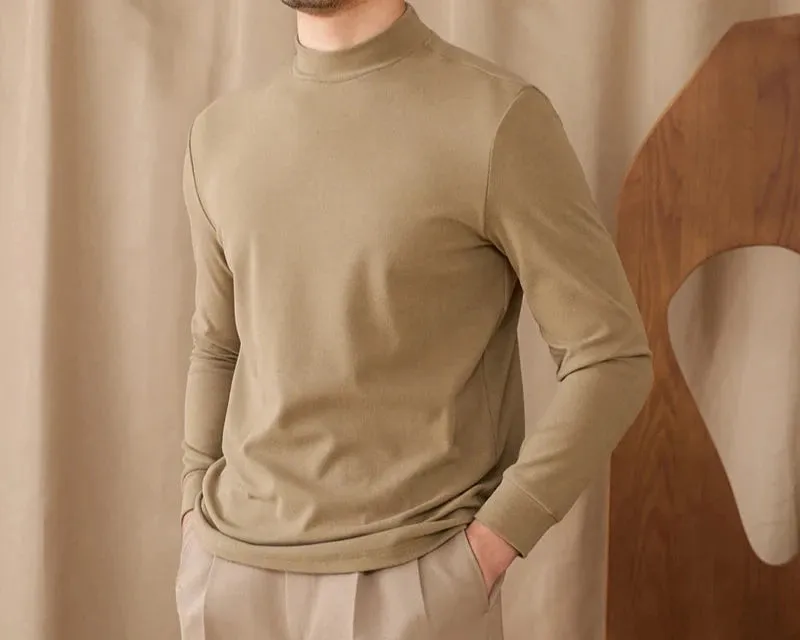 Soft half turtleneck sweater