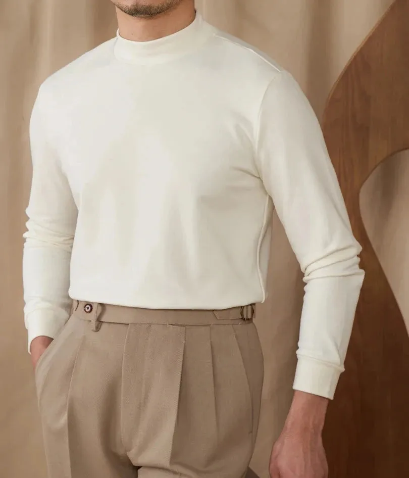 Soft half turtleneck sweater