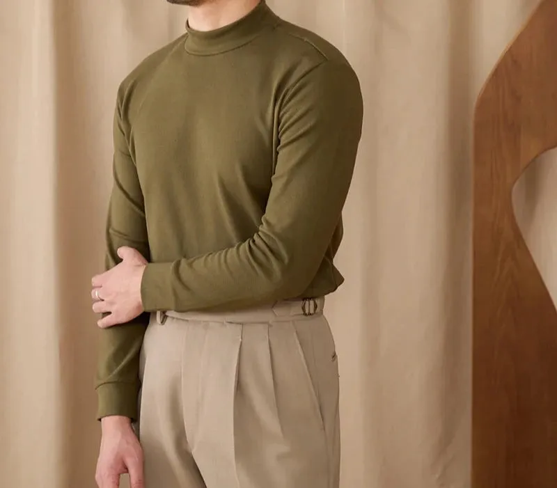 Soft half turtleneck sweater