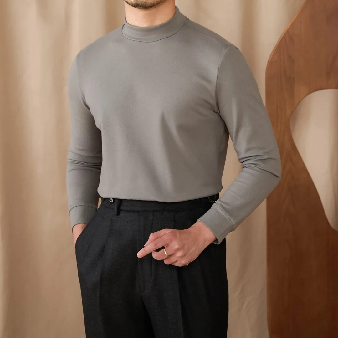 Soft half turtleneck sweater