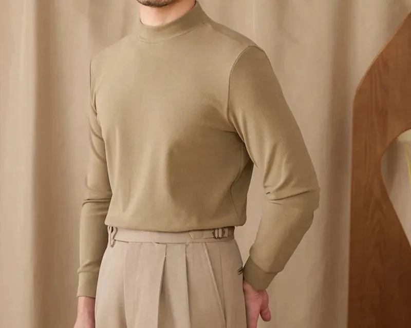 Soft half turtleneck sweater