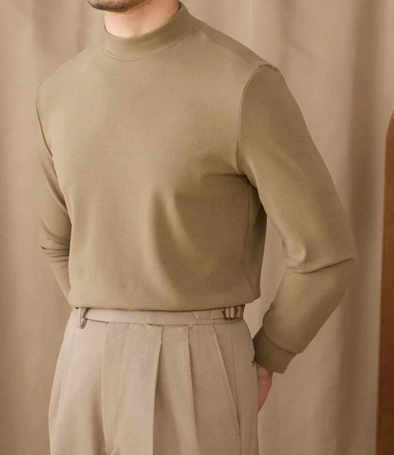 Soft half turtleneck sweater