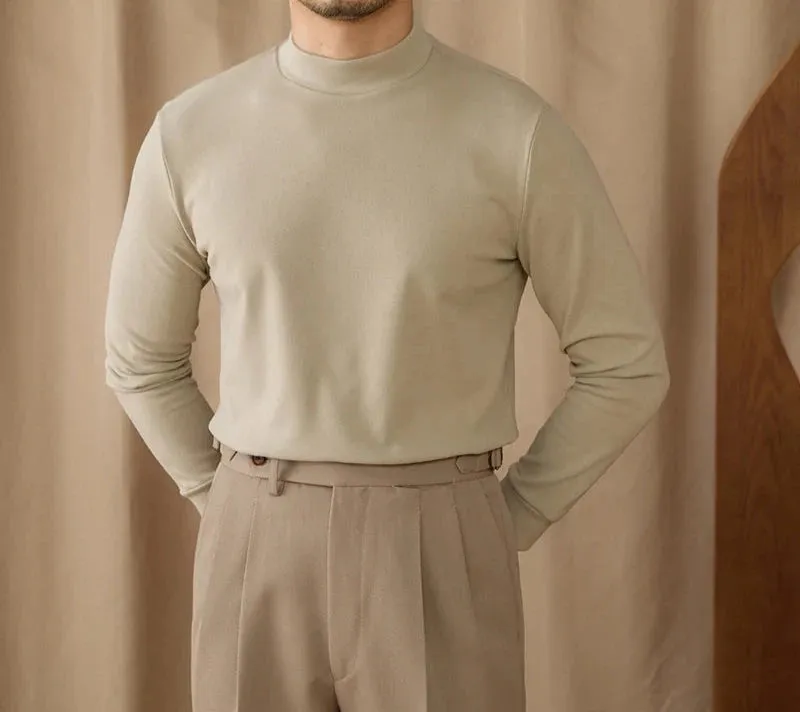 Soft half turtleneck sweater