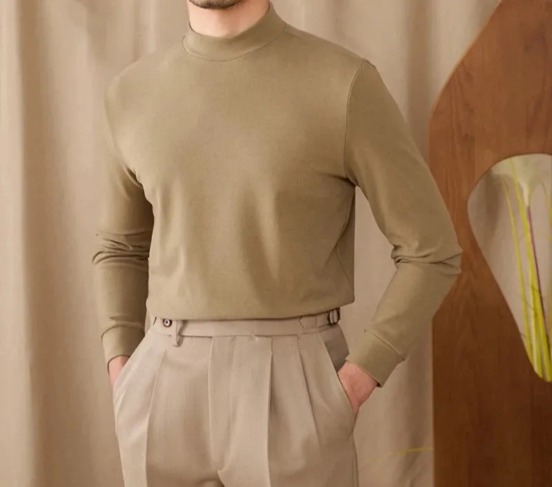 Soft half turtleneck sweater