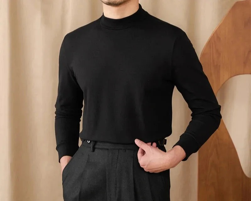 Soft half turtleneck sweater