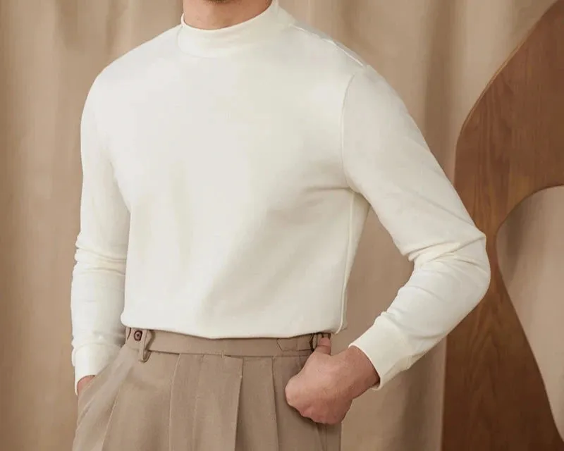 Soft half turtleneck sweater