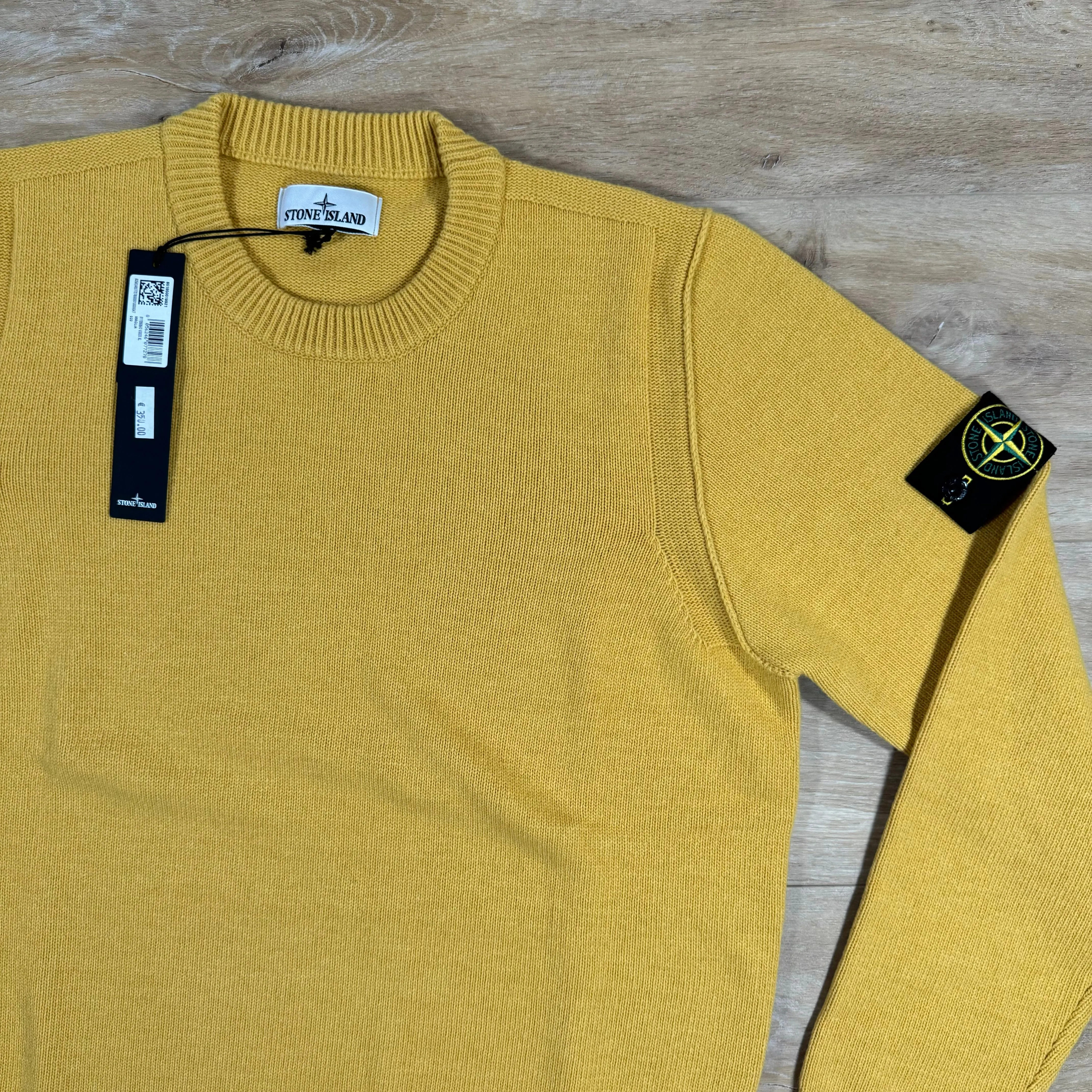 Stone Island Lambswool Crewneck Sweatshirt in Ochre