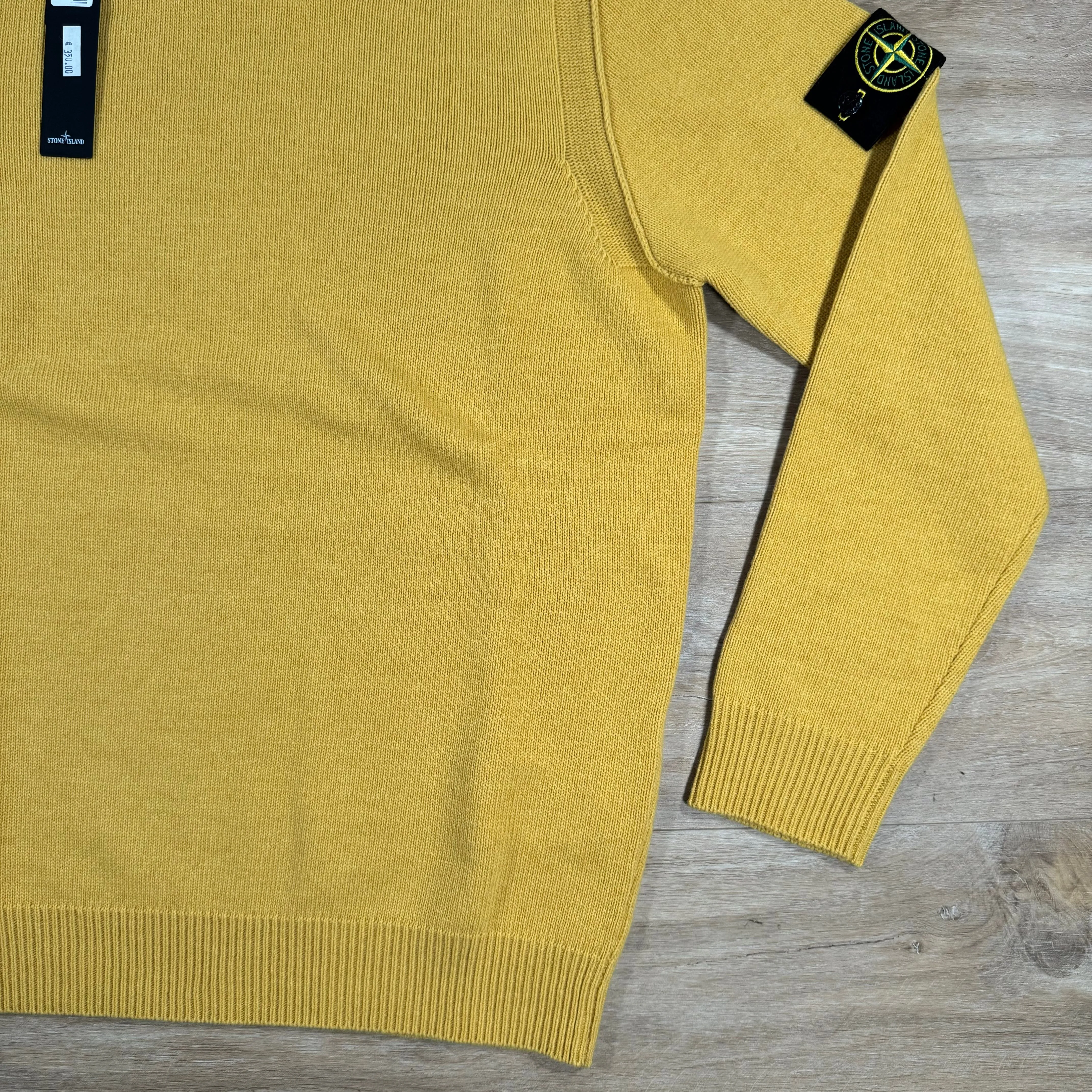 Stone Island Lambswool Crewneck Sweatshirt in Ochre