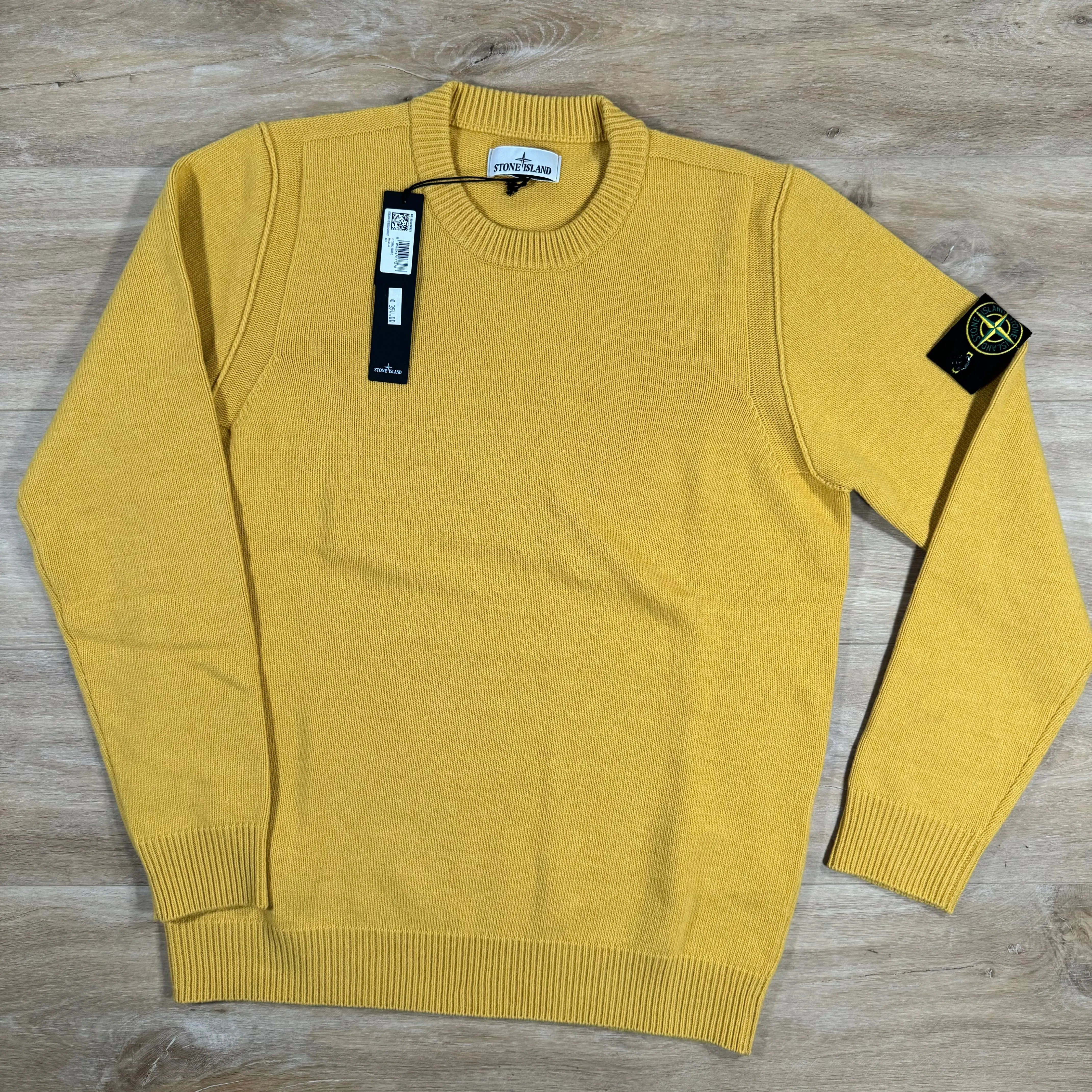 Stone Island Lambswool Crewneck Sweatshirt in Ochre