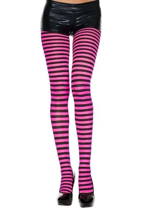 Striped [Black/Hot Pink] | TIGHTS