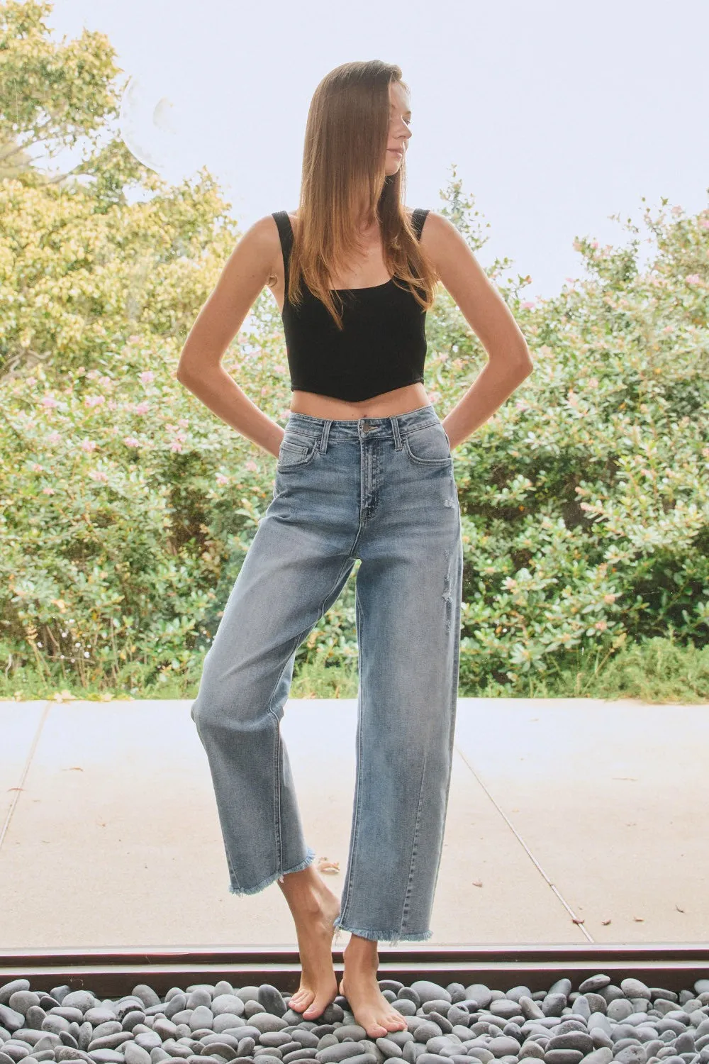 SUPER HIGH RISE BARREL JEANS