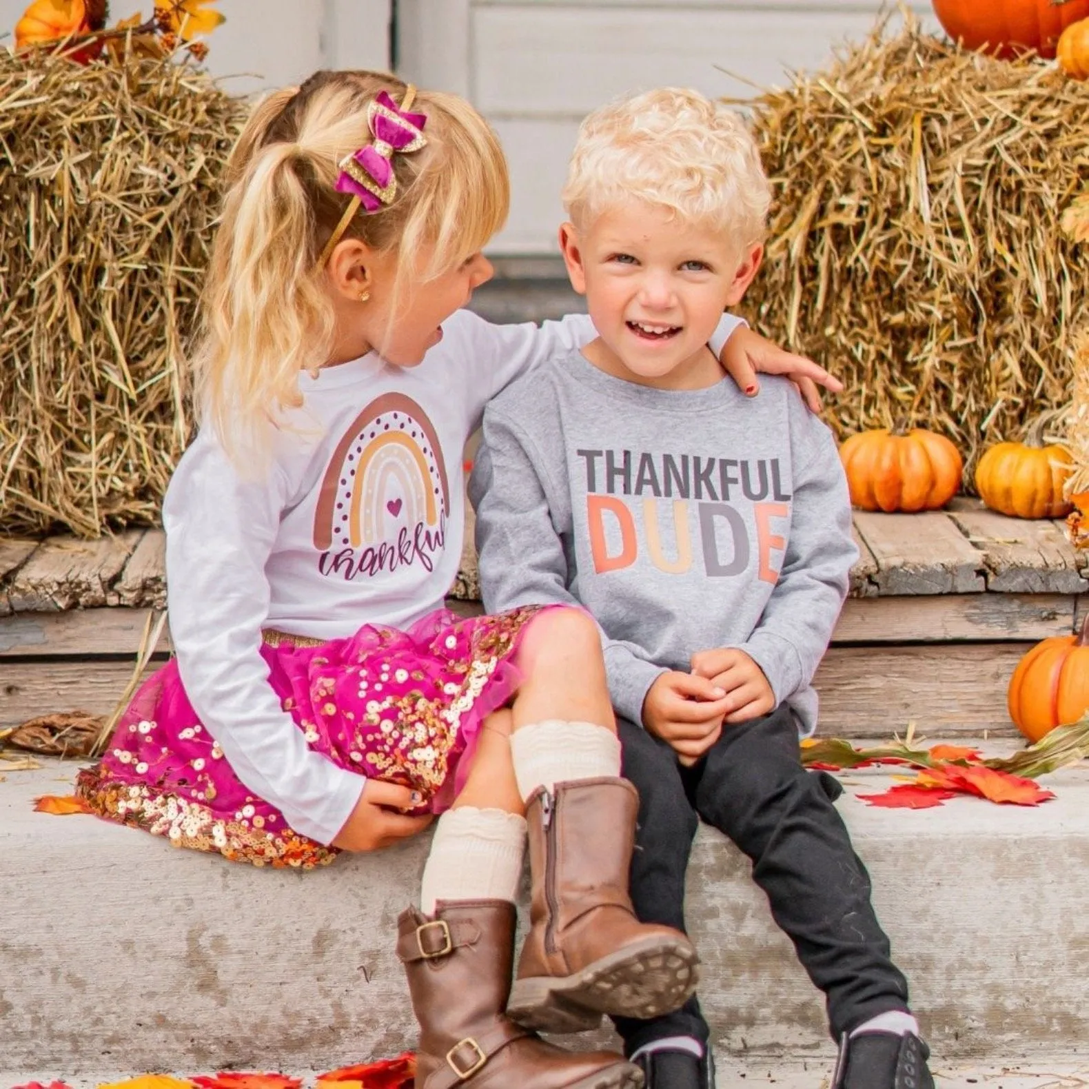 Sweet Wink Girls THANKFUL Rainbow L/S Shirt