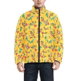 Swift Pastel Yellow Men's Stand Collar Padded Jacket