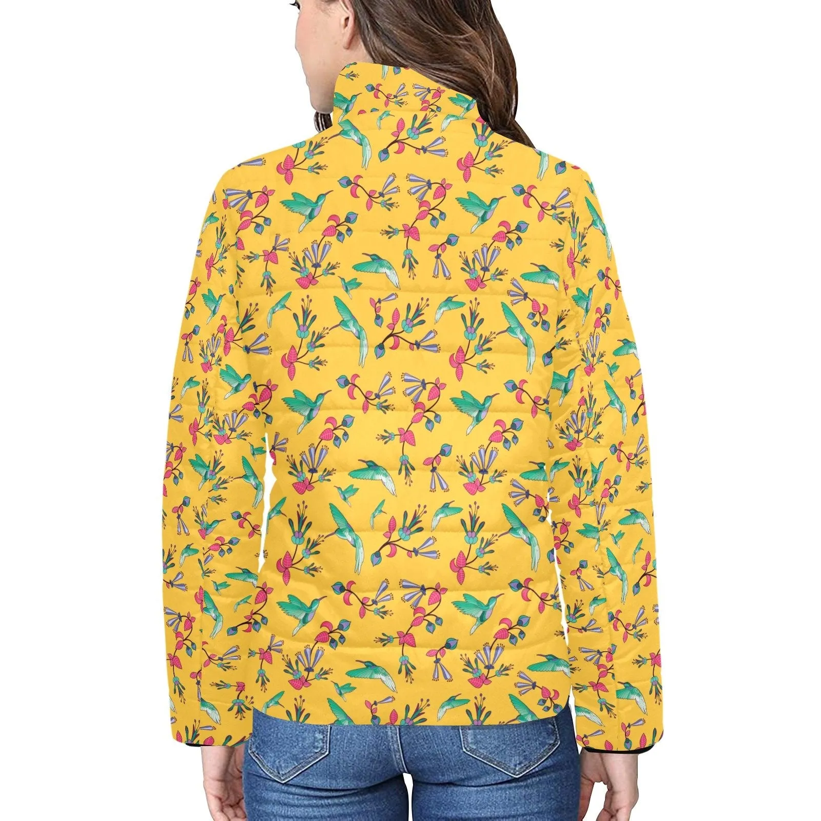 Swift Pastel Yellow Women's Stand Collar Padded Jacket