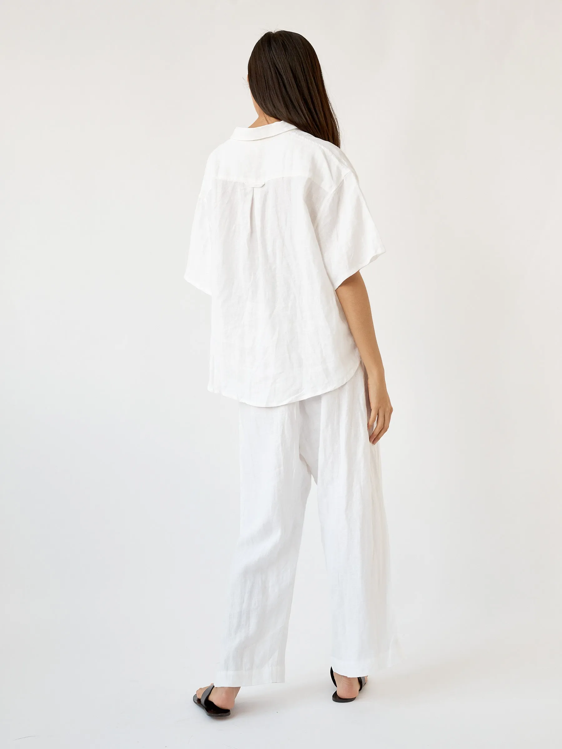 The 05 Linen Short Sleeve Long Set