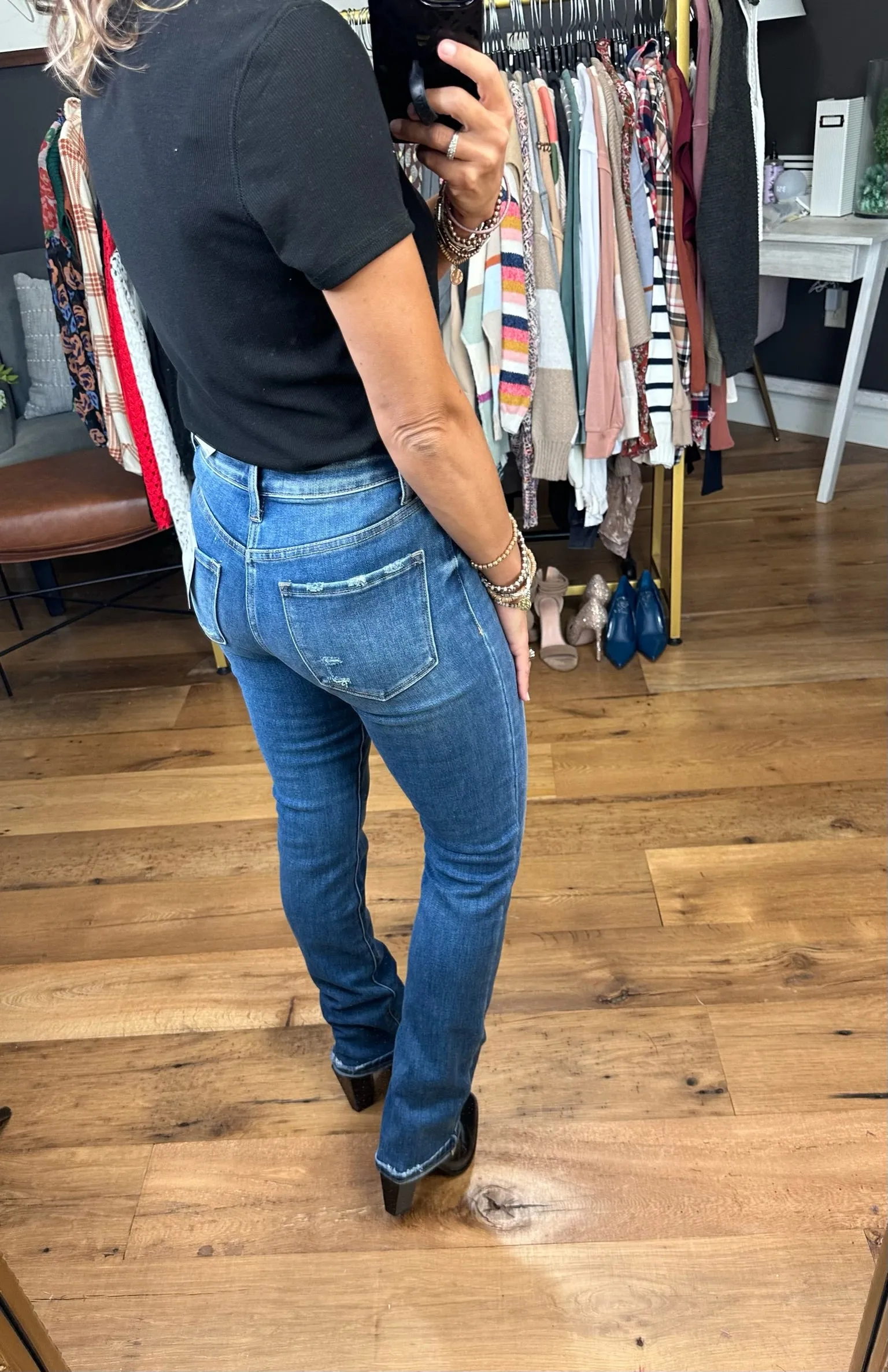 The Jeanne High-Rise Slim Straight Denim