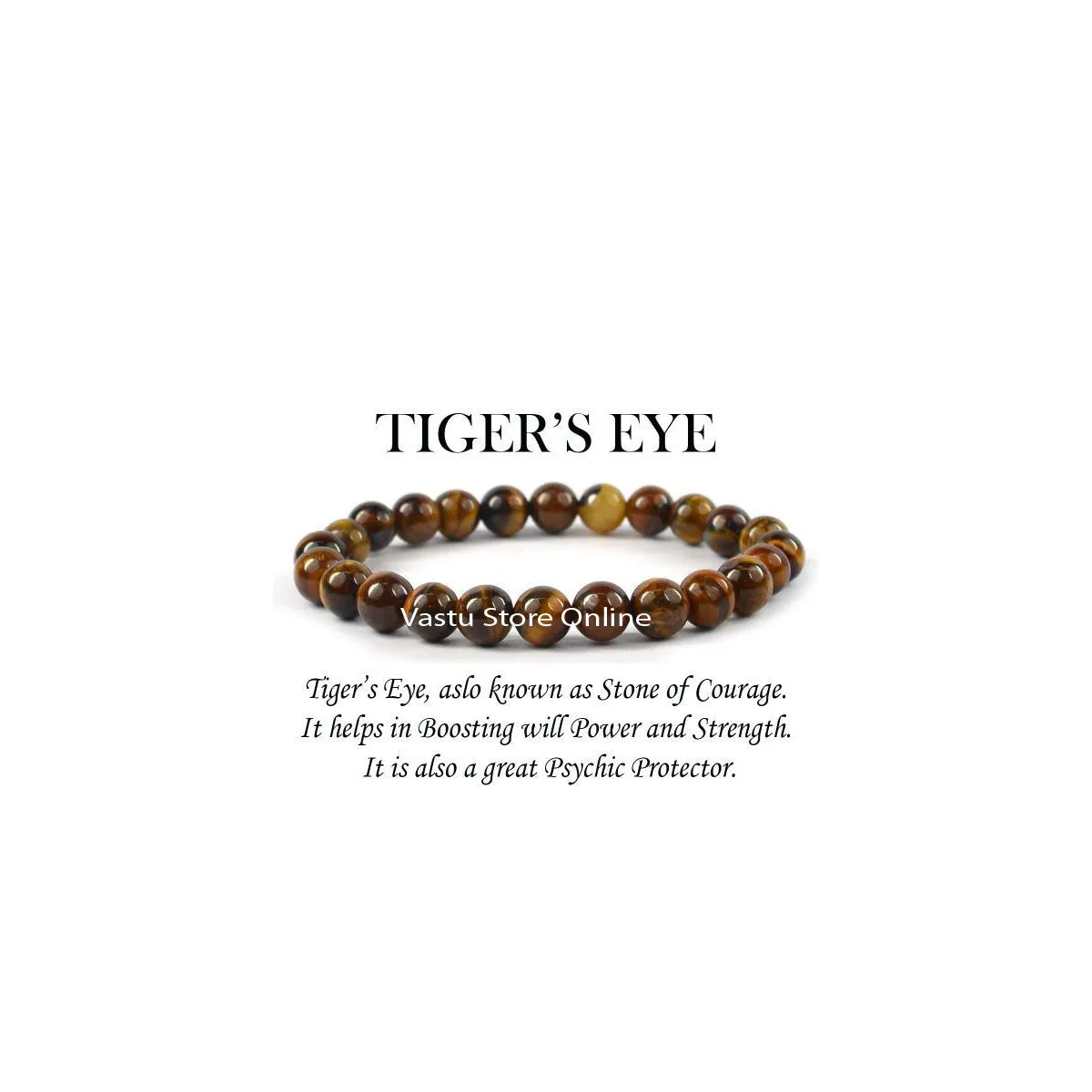 Tiger Eye Round Crystal Bracelet