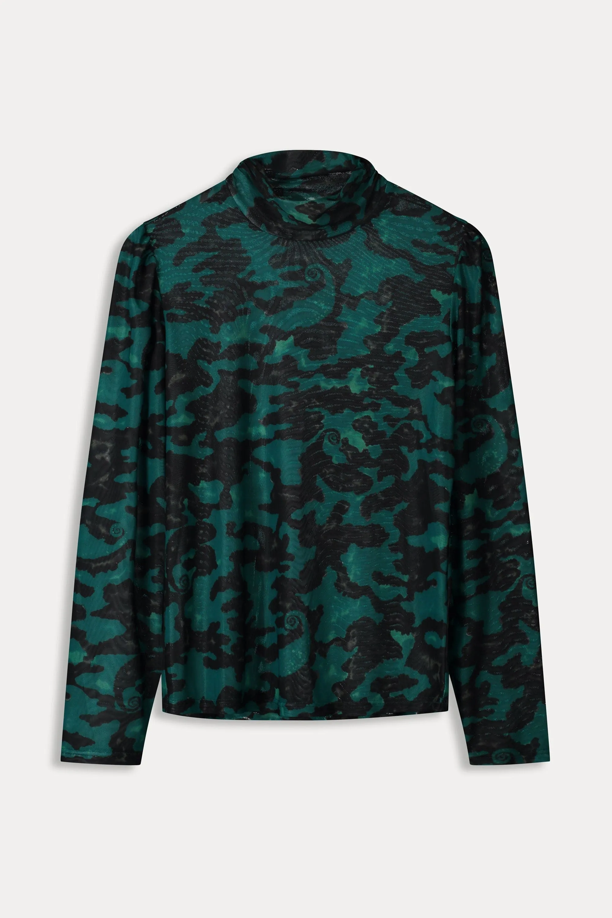 TURTLENECK - Camo Teal Green