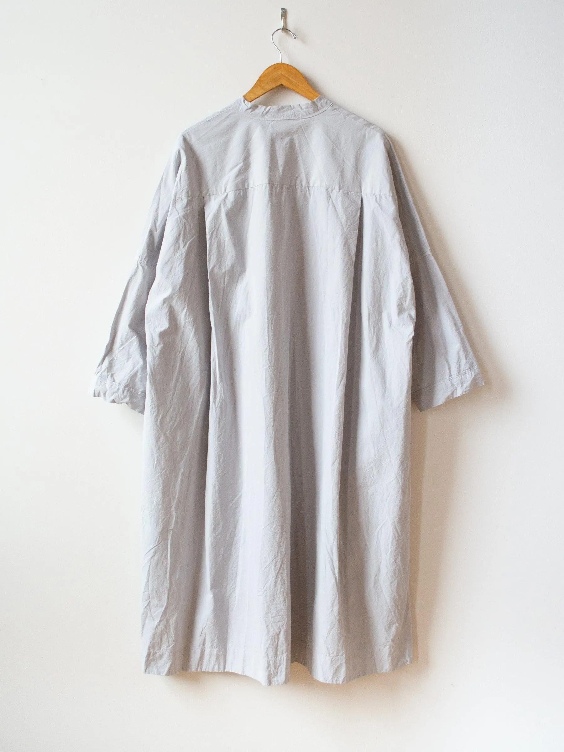 Typewriter Cotton Shirt Dress - Ash