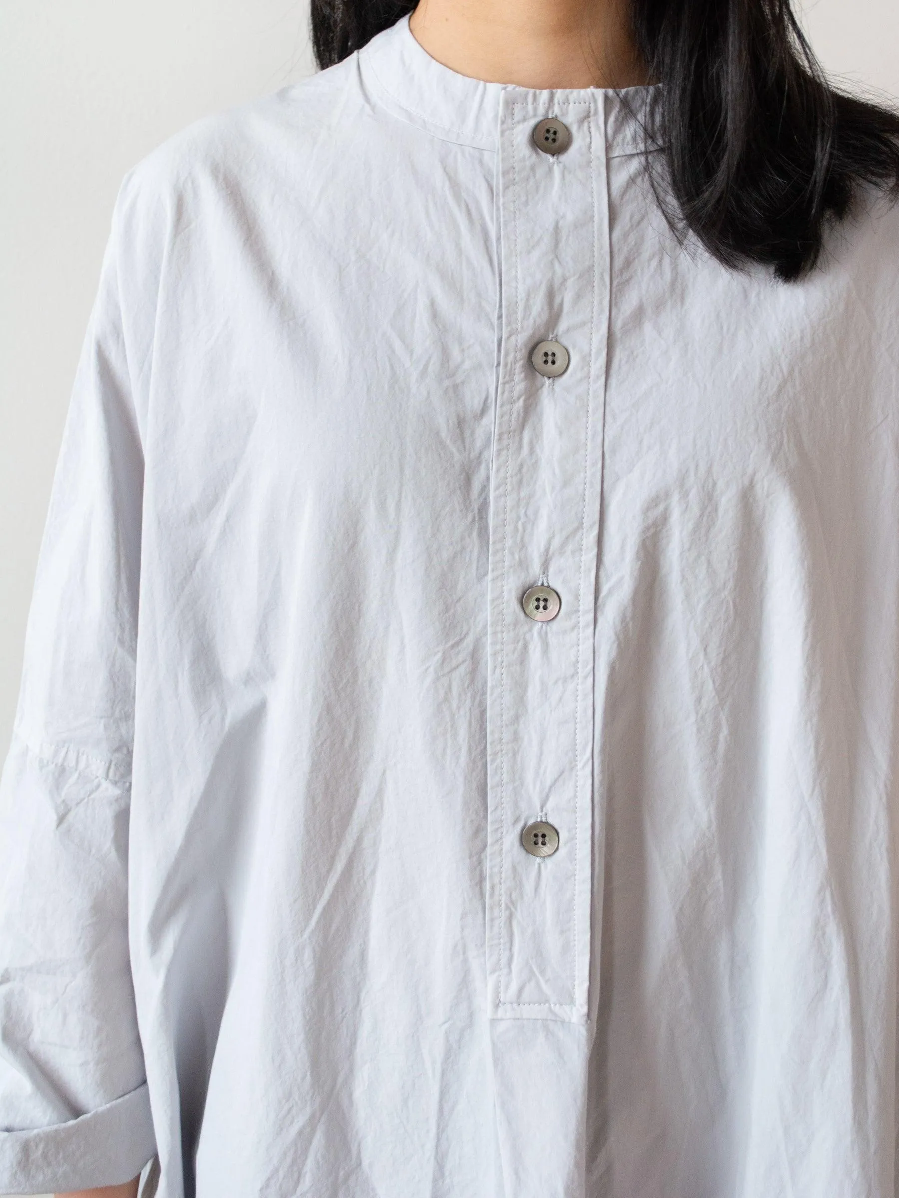 Typewriter Cotton Shirt Dress - Ash